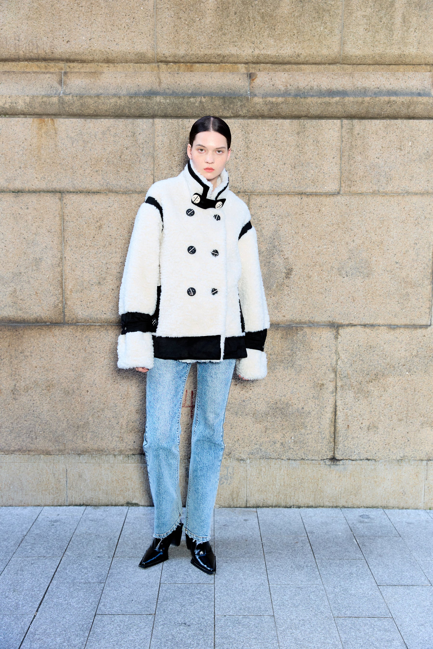 泰迪機車夾克外套 2.0 - 白色