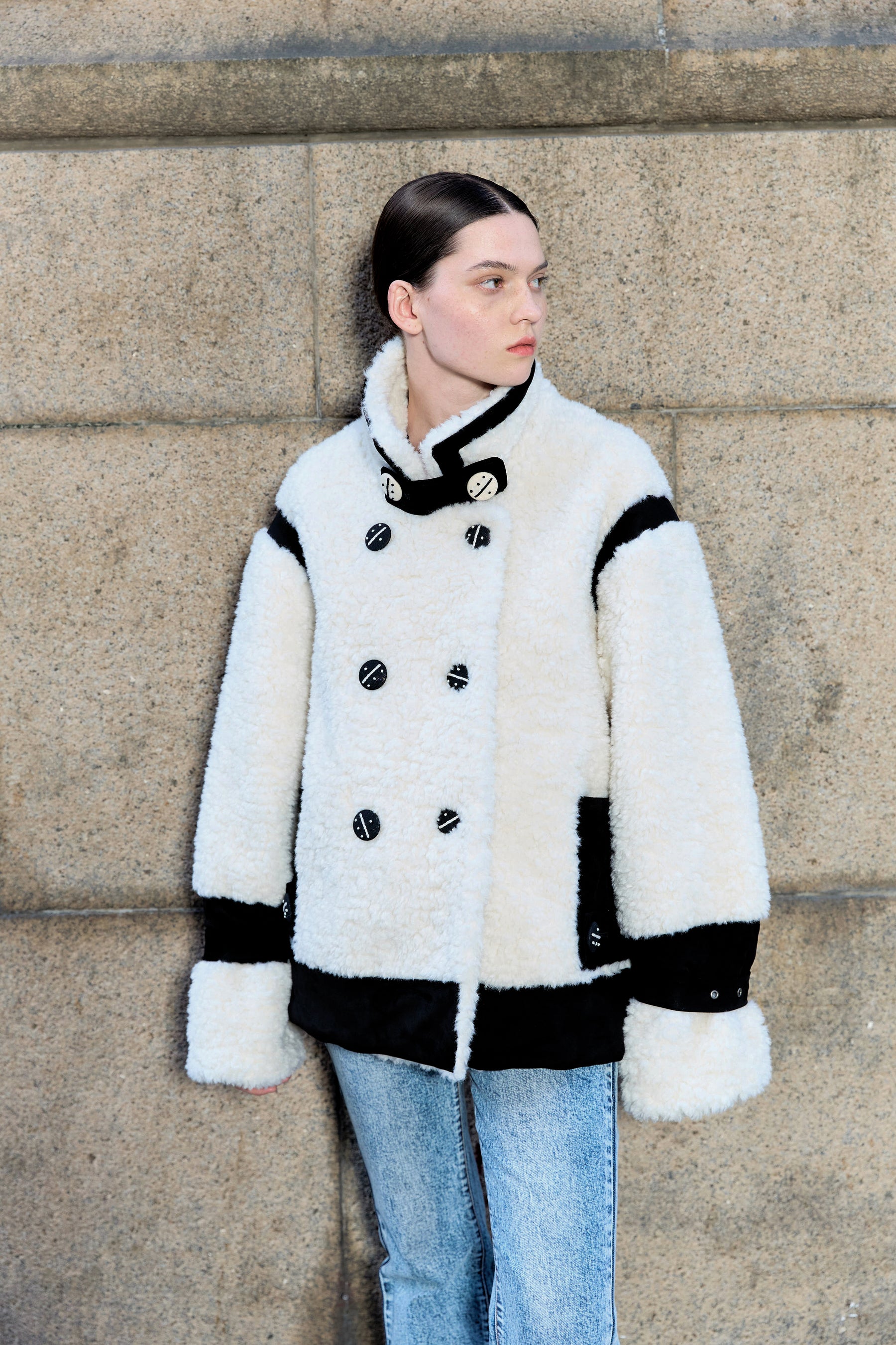 泰迪機車夾克外套 2.0 - 白色