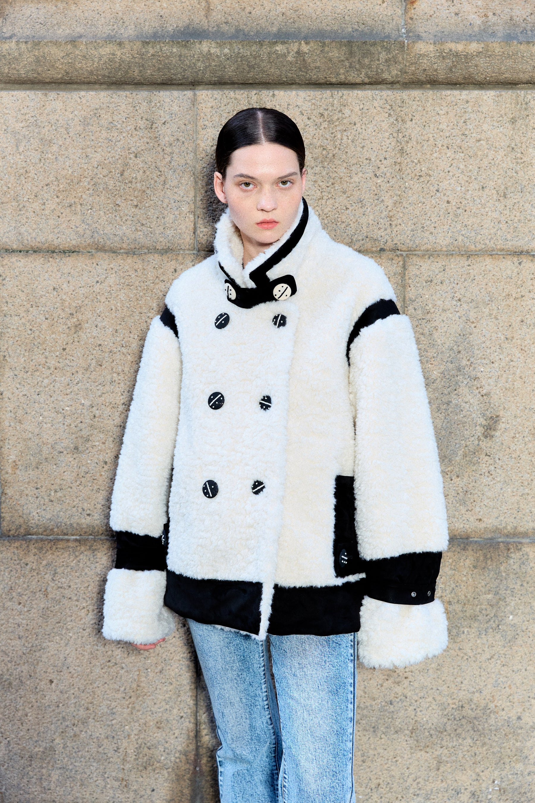 泰迪機車夾克外套 2.0 - 白色