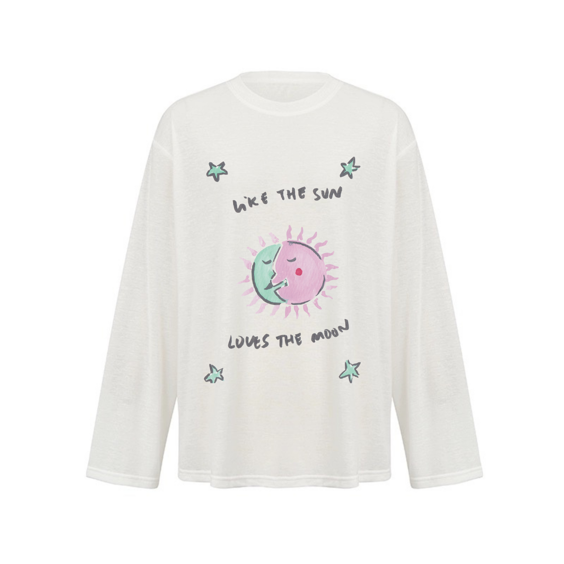 Solar Embrace Long sleeve Linen T-shirt x Ofelia Botella