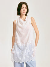 Draped Neck Flowing Blouse