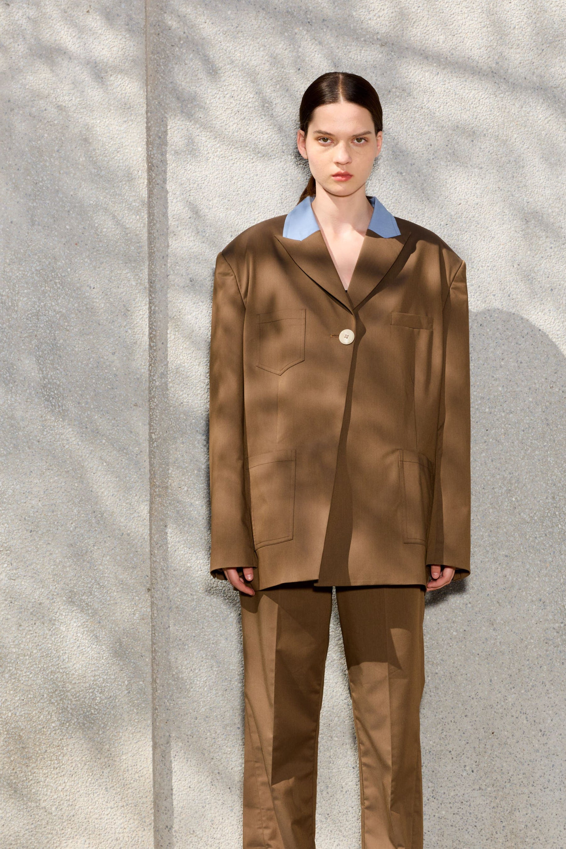 Patched Blazer - Brown