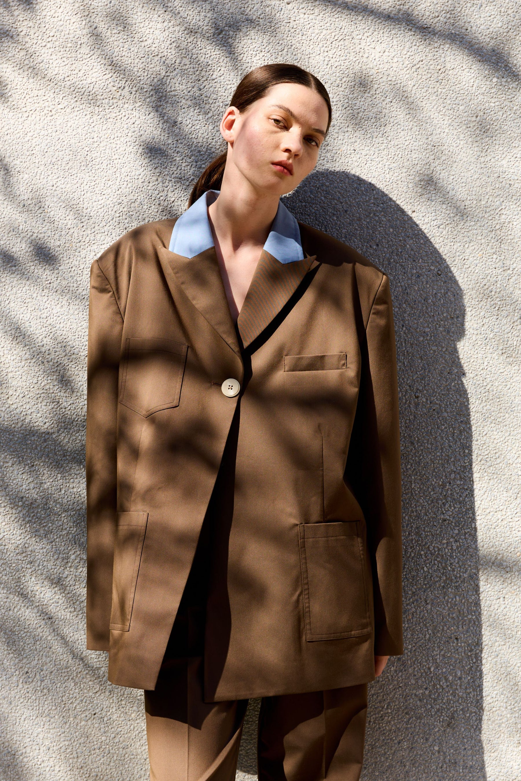 Patched Blazer - Brown