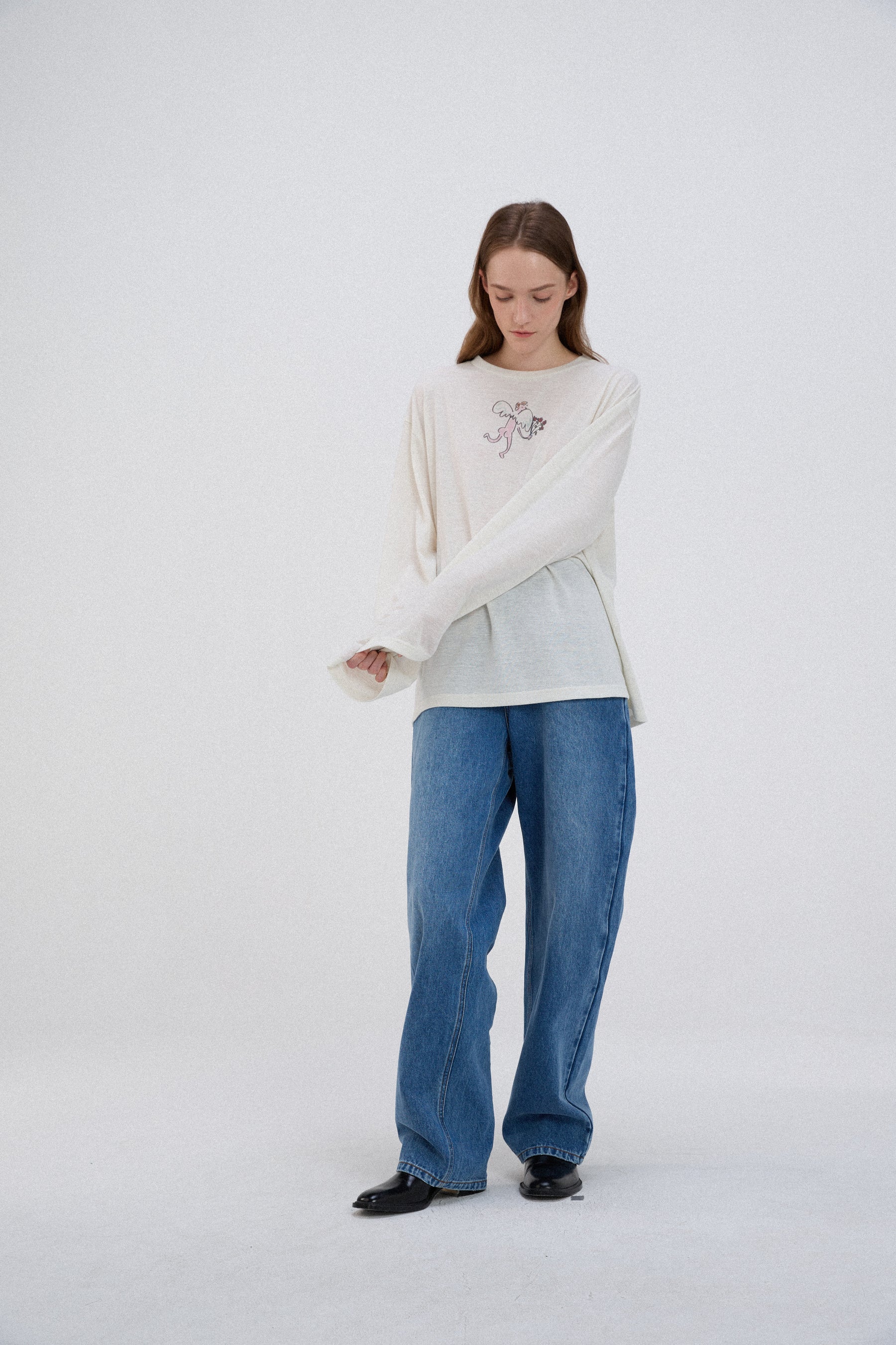 Angel Long sleeve Linen T-shirt x Ofelia Botella