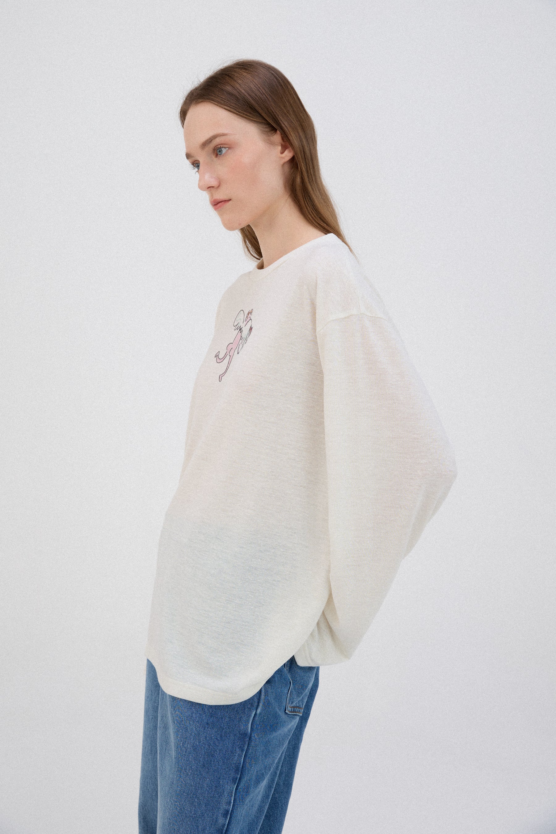 Angel Long sleeve Linen T-shirt x Ofelia Botella