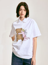 Bear with Angel Short-Sleeve T-shirt - White