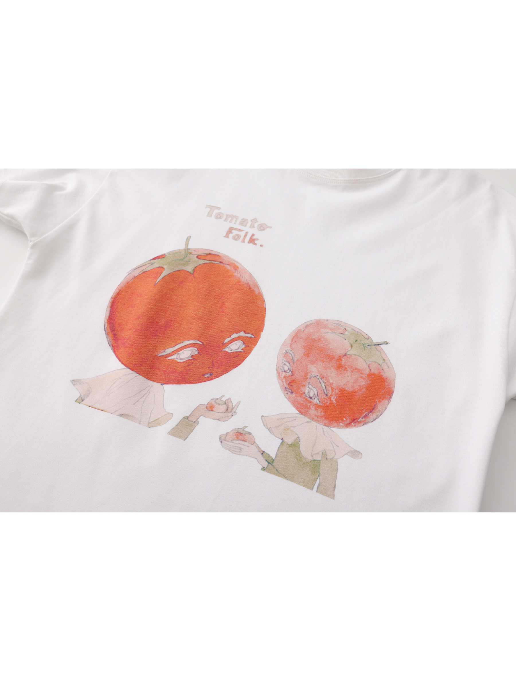 Tomato Chat Short-Sleeve T-shirt x Hannah Van Der Weide - White