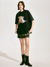 Bear with Angel Short-Sleeve T-shirt - Black