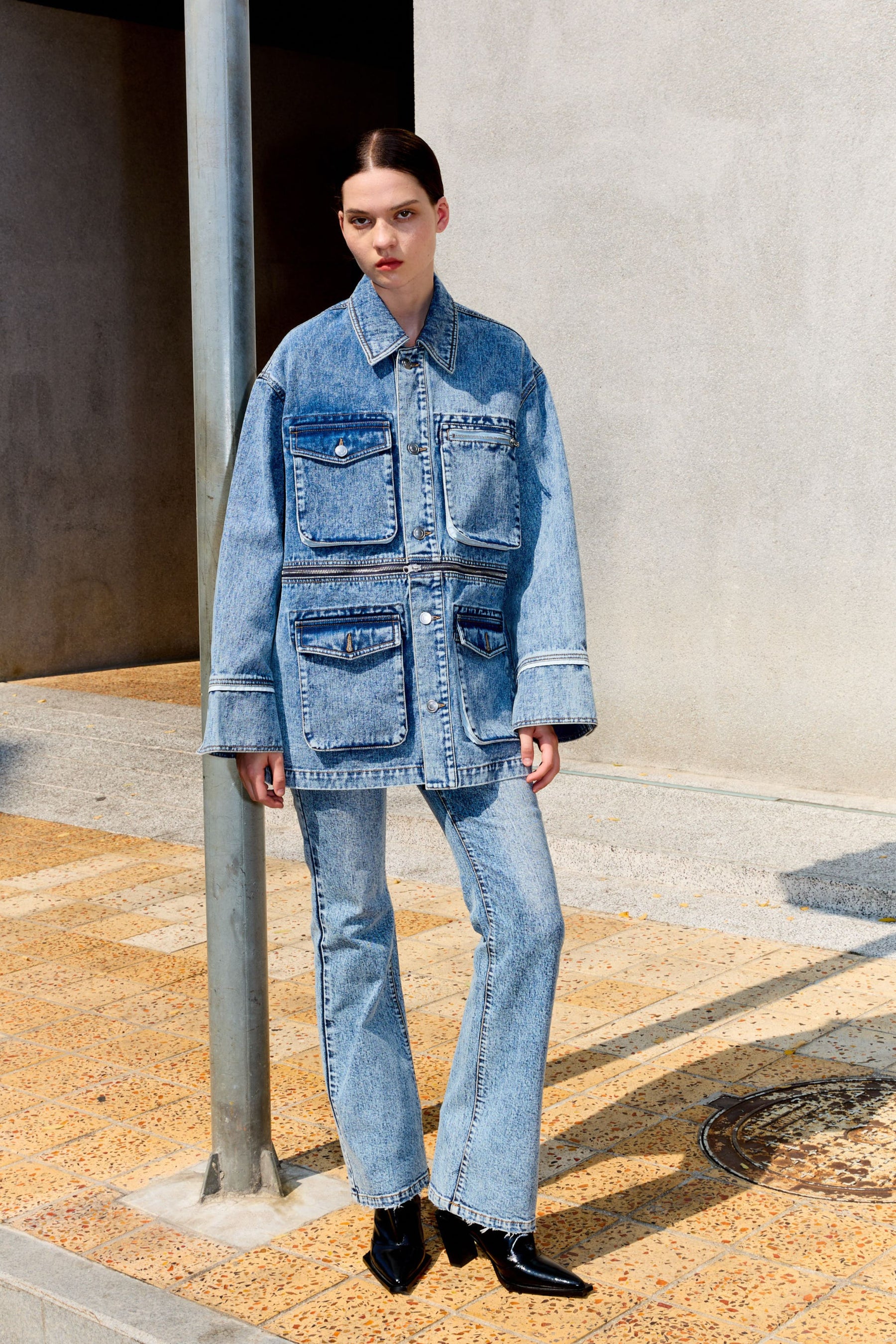 2-way Oversized Denim Jacket