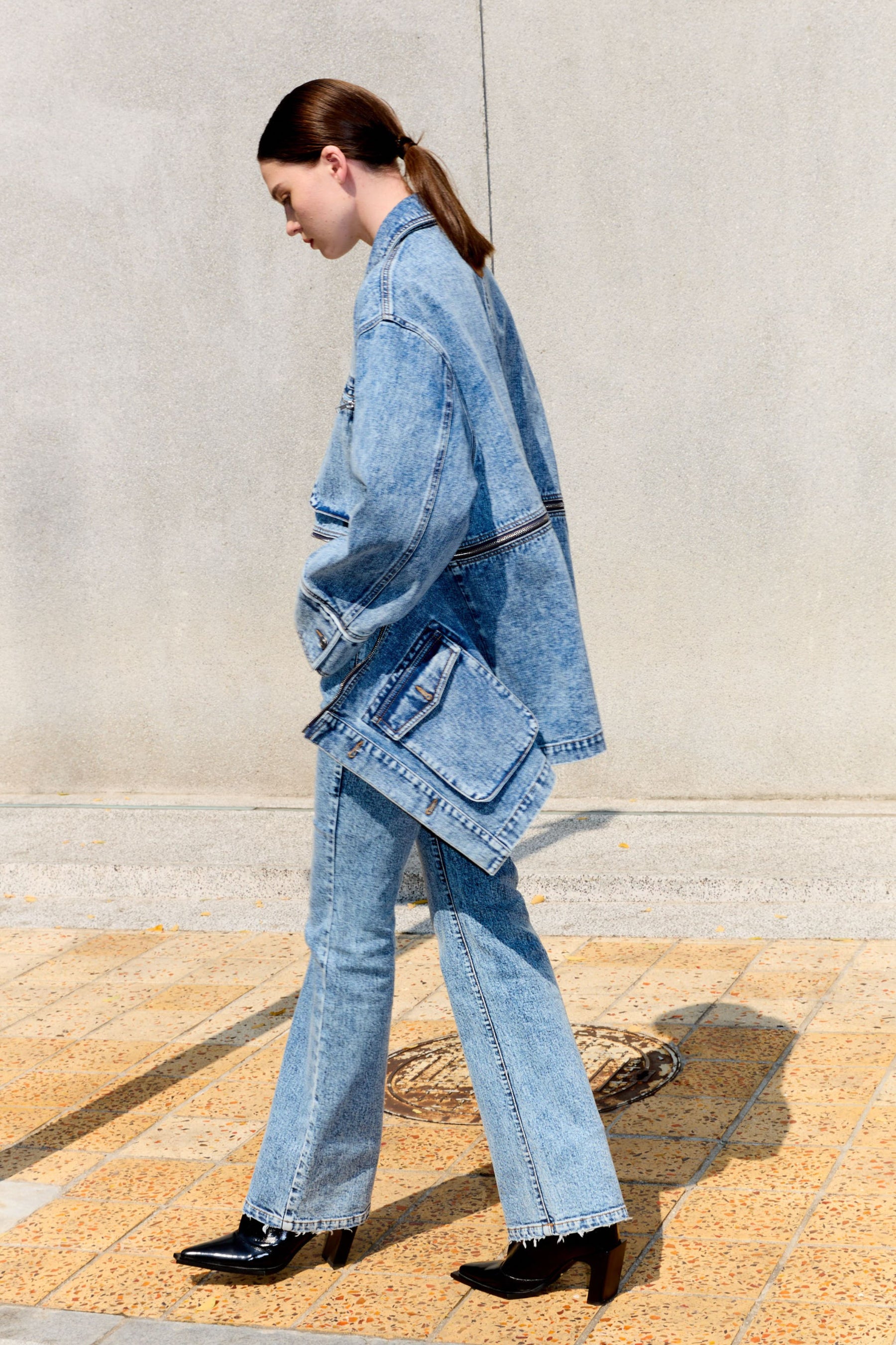 2-way Oversized Denim Jacket