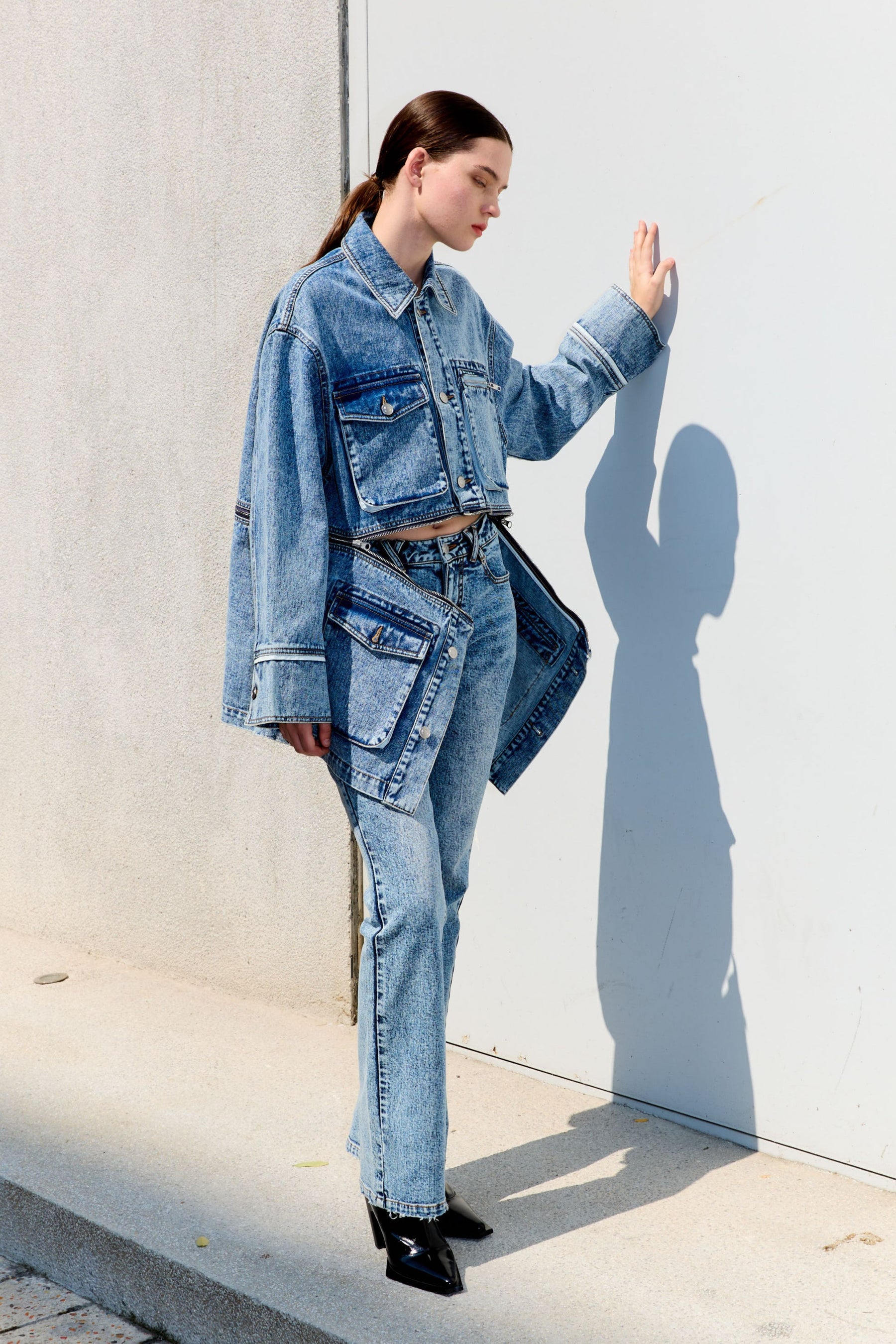 2-way Oversized Denim Jacket