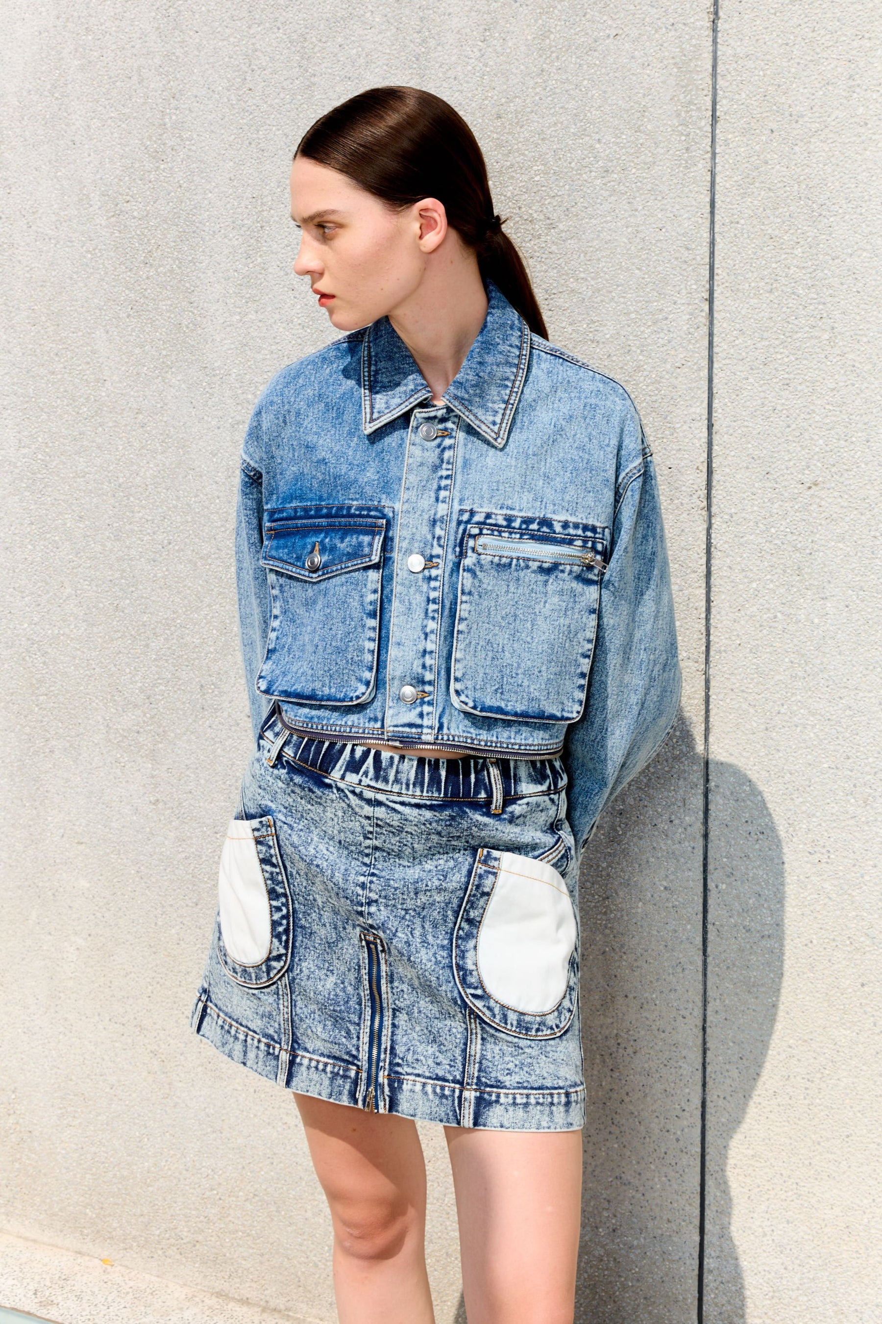 2-way Oversized Denim Jacket