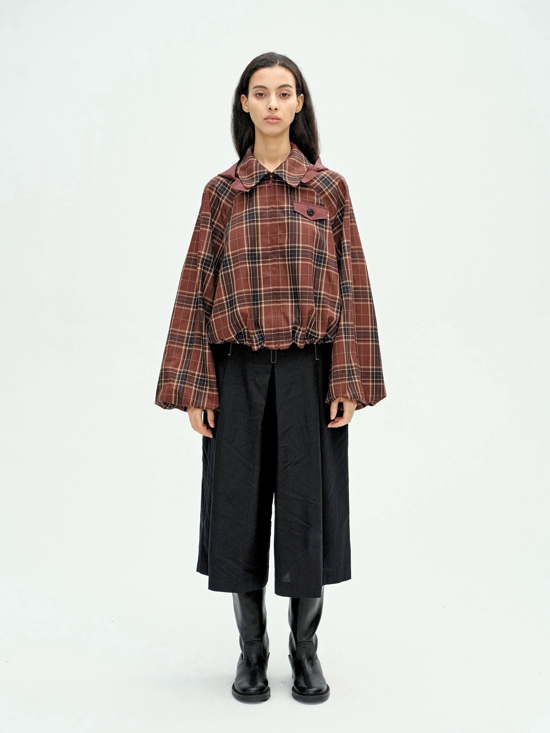 Detachable Hood Trench Jacket