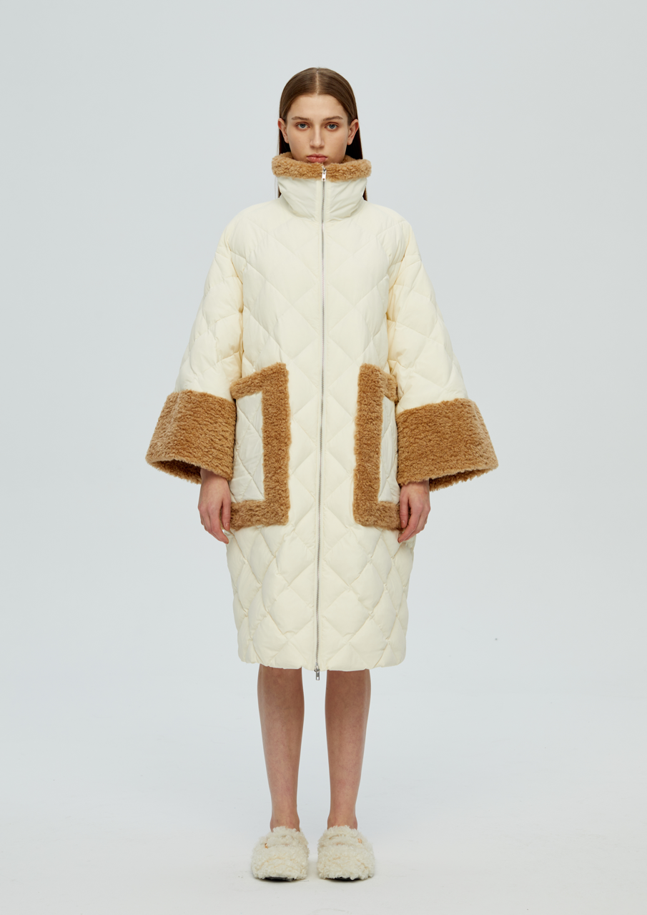 Maxi Teddy Down Jacket - Ivory