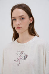 Angel Long sleeve Linen T-shirt x Ofelia Botella