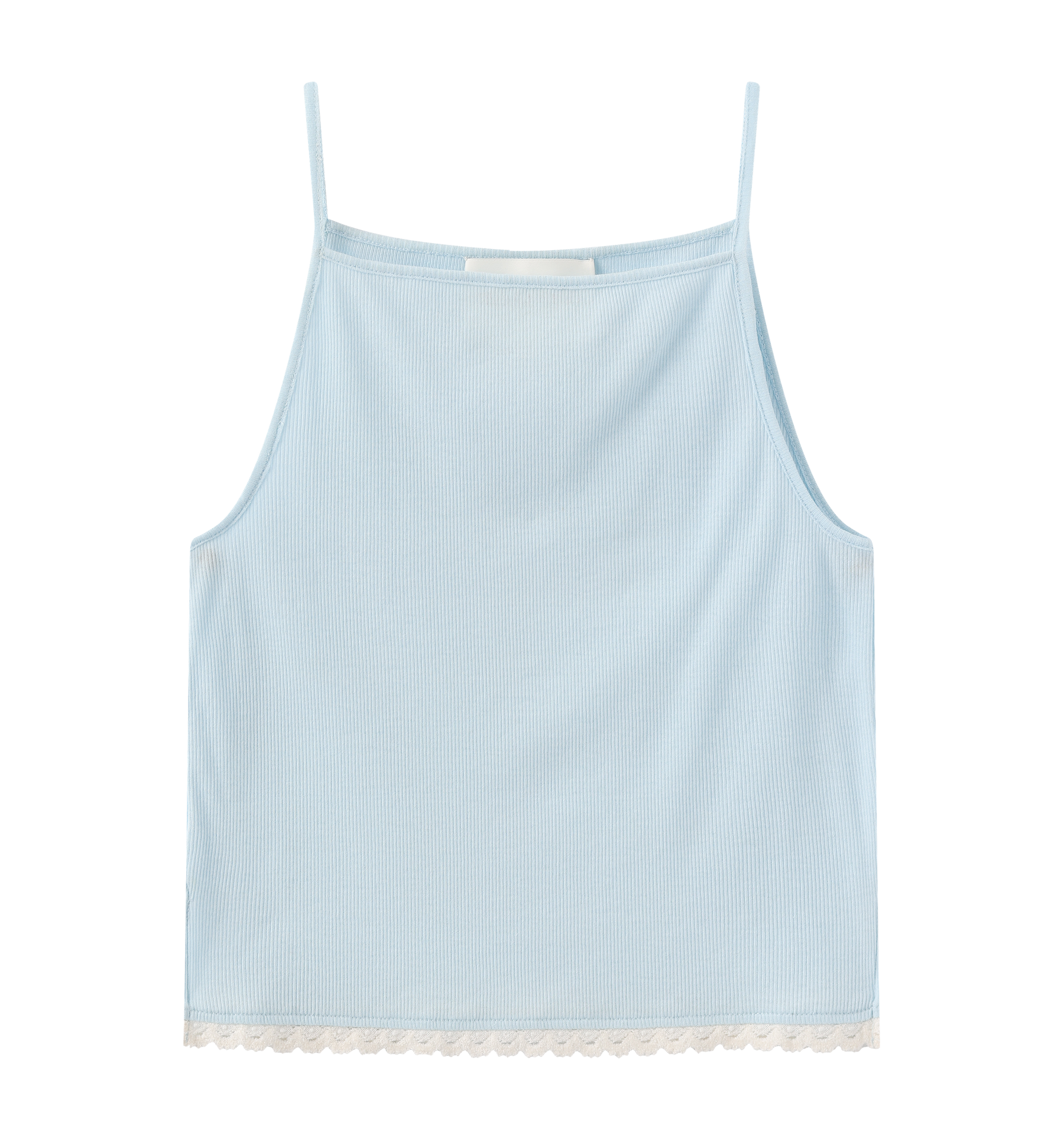 Scalloped Knit Camisole - Blue