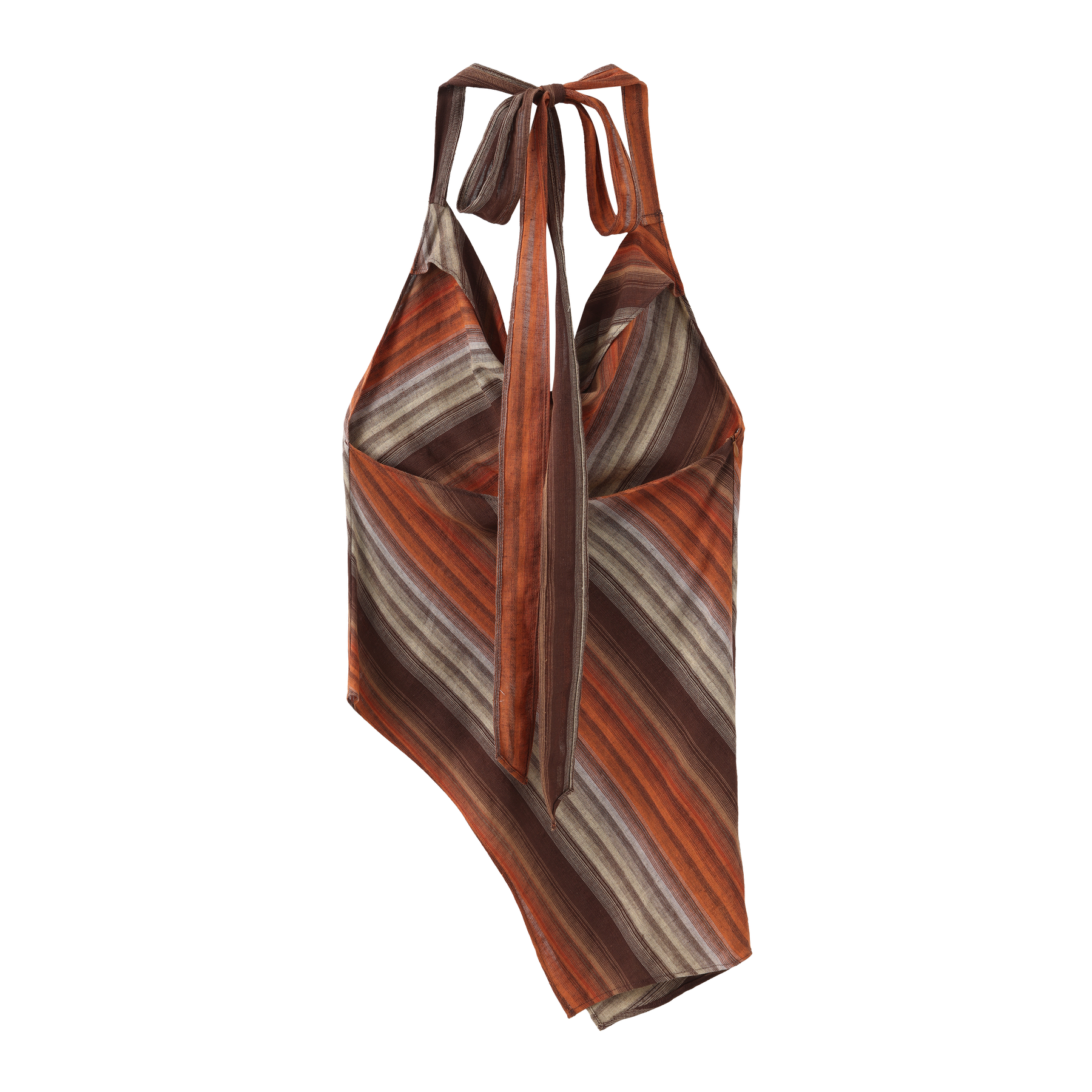 Linen Striped Asymmetrical Strappy