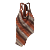 Linen Striped Asymmetrical Strappy