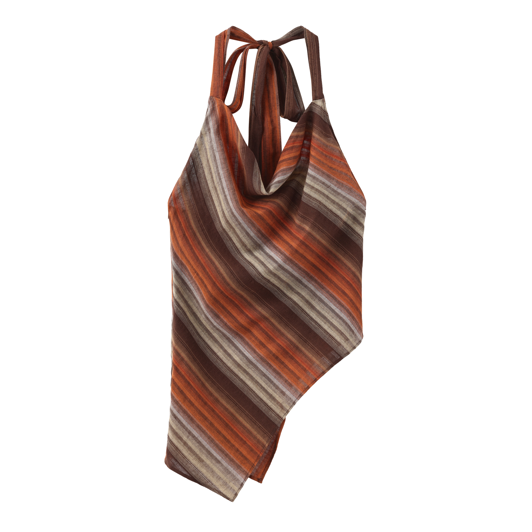 Linen Striped Asymmetrical Strappy