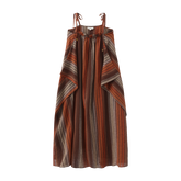 Linen Striped Asymmetrical Dress