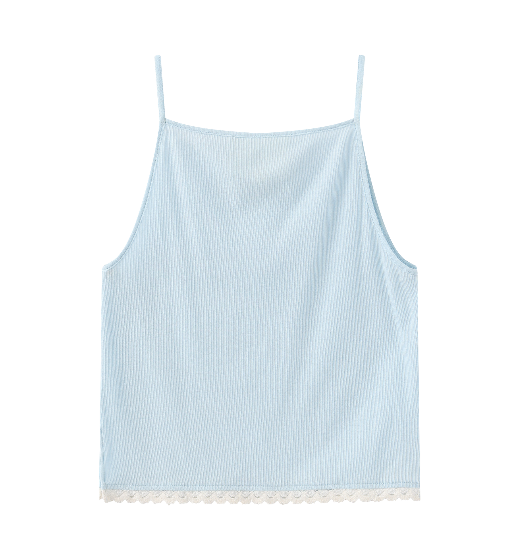 Scalloped Knit Camisole - Blue