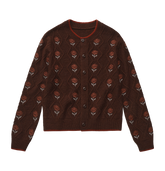 Rose Garden Knit Cardigan Brown