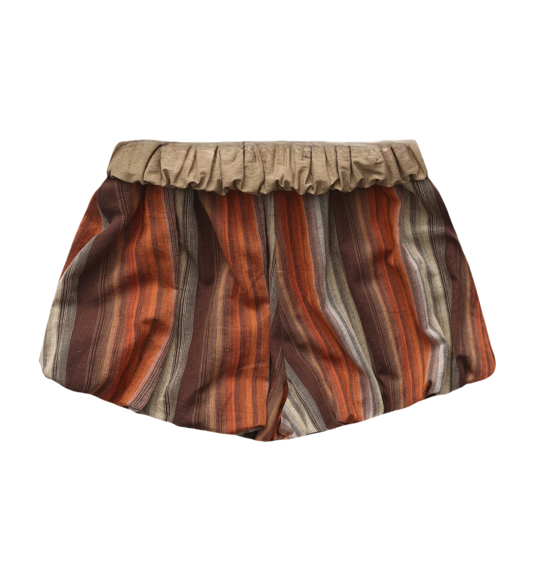 Linen Striped Tulip Shorts