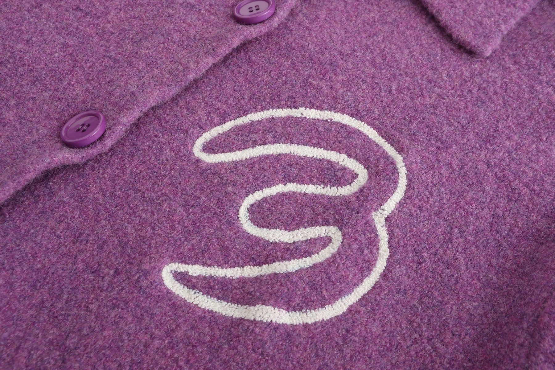Teddy Knit Cardigan - Purple