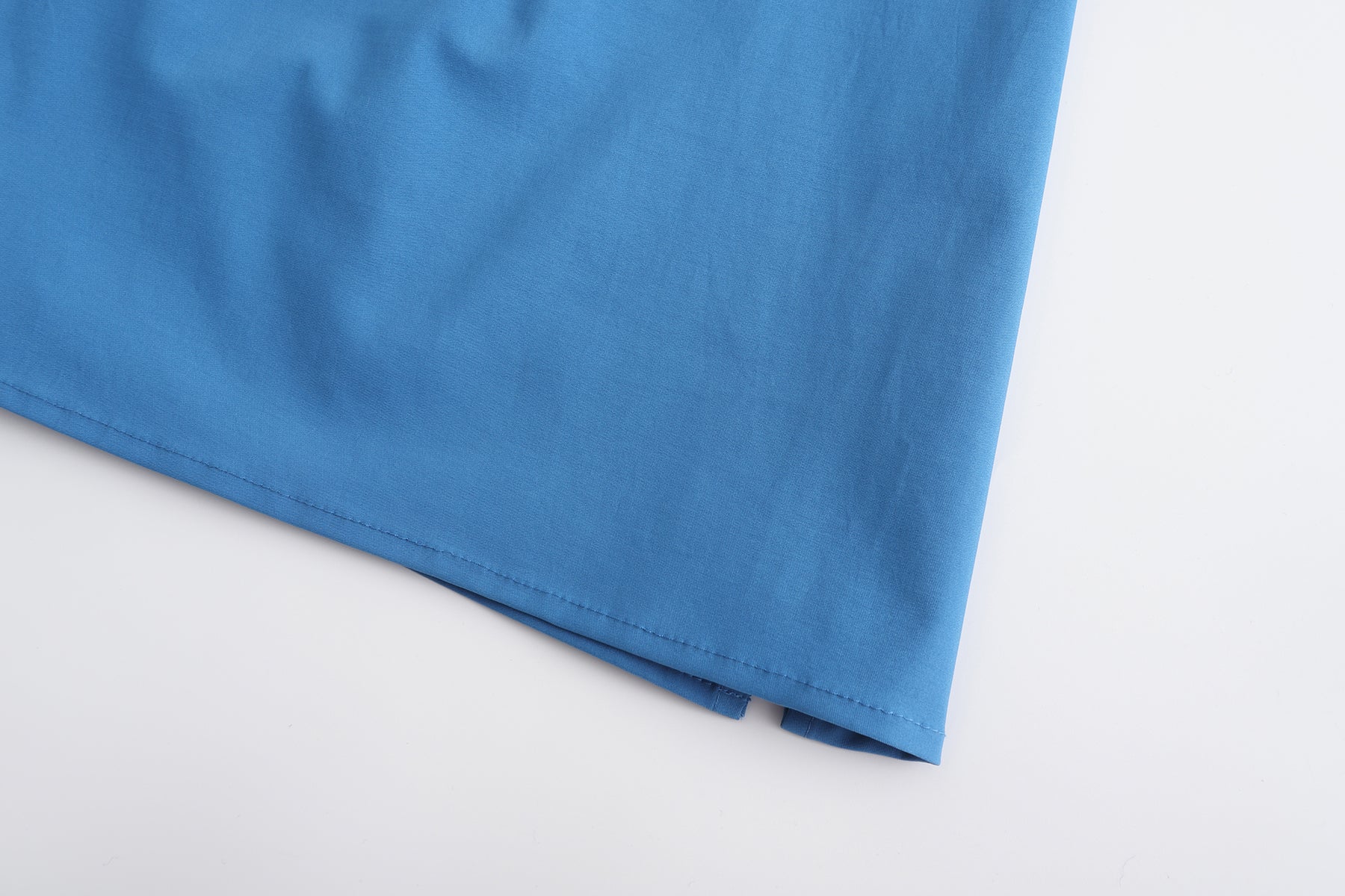 Detachable Hood Shirt Dress- Blue