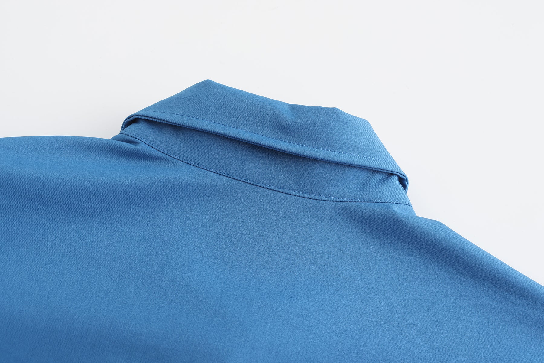 Detachable Hood Shirt Dress- Blue