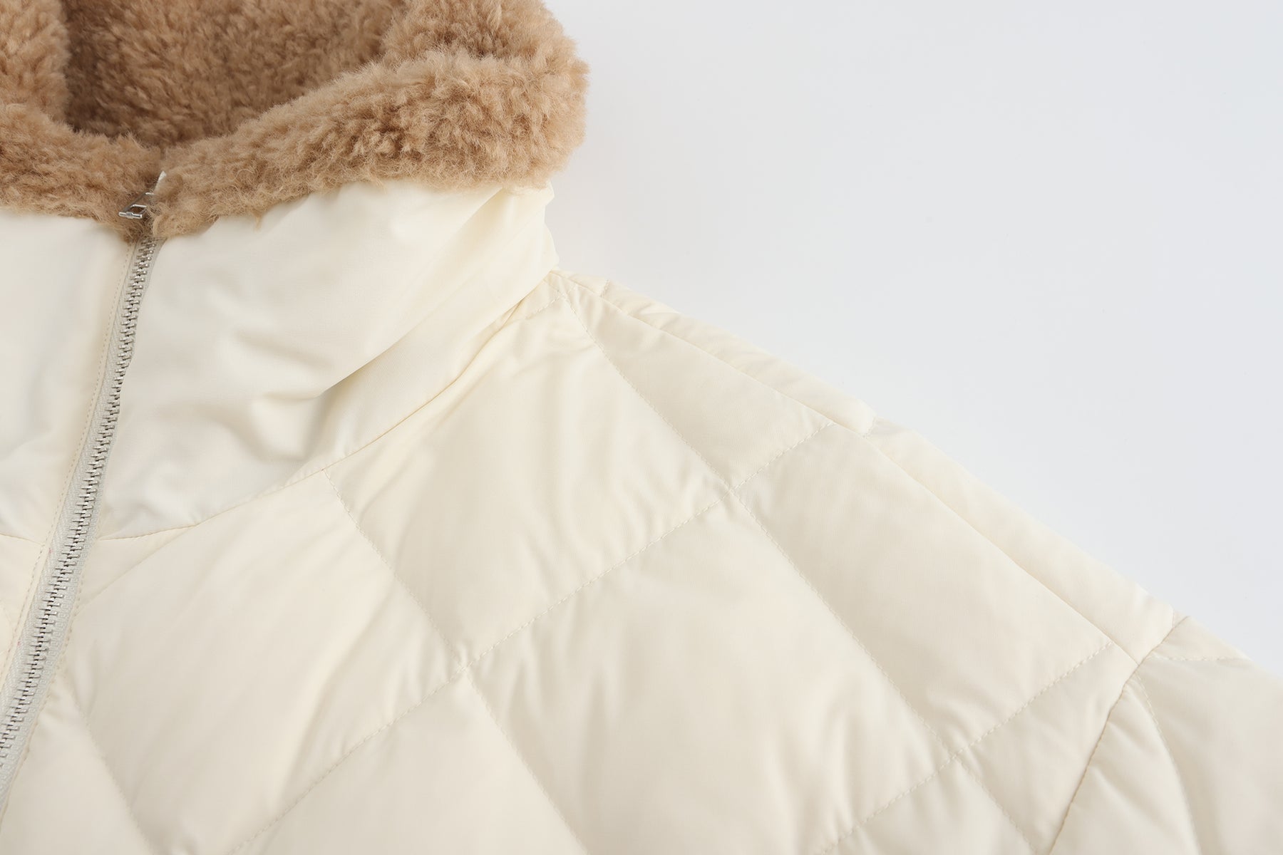 Maxi Teddy Down Jacket - Ivory