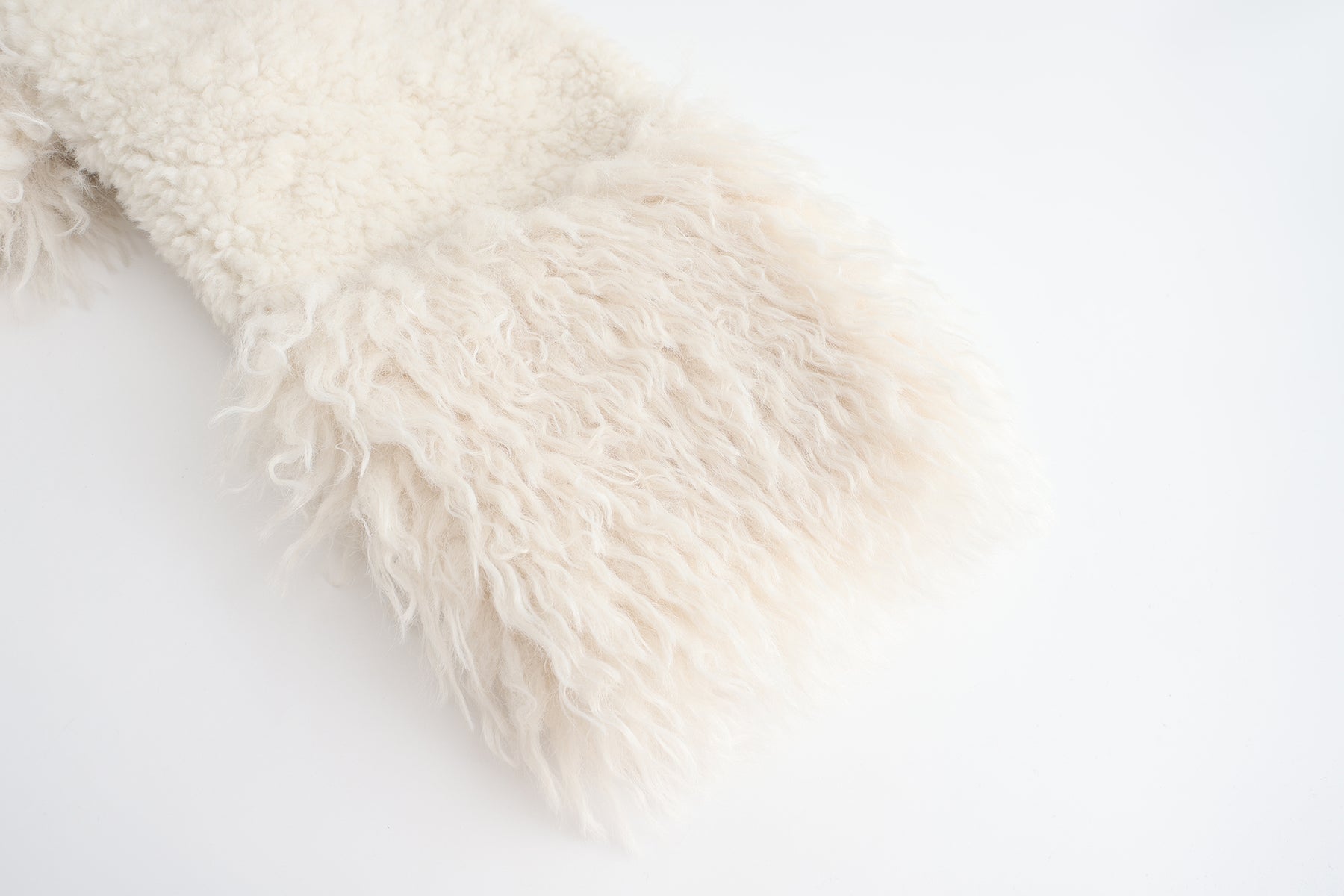 Cow Print Teddy Shearling Duffle Coat - White