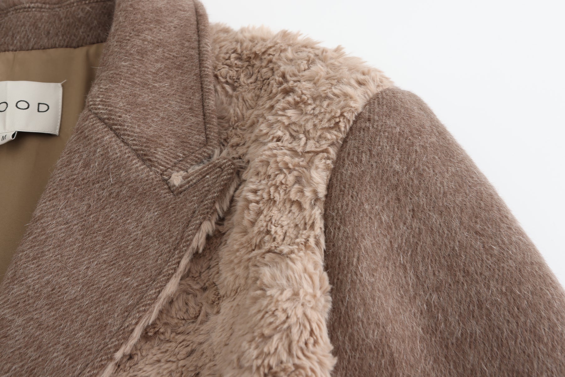 Classic Patched Teddy Blazer Coat - Brown
