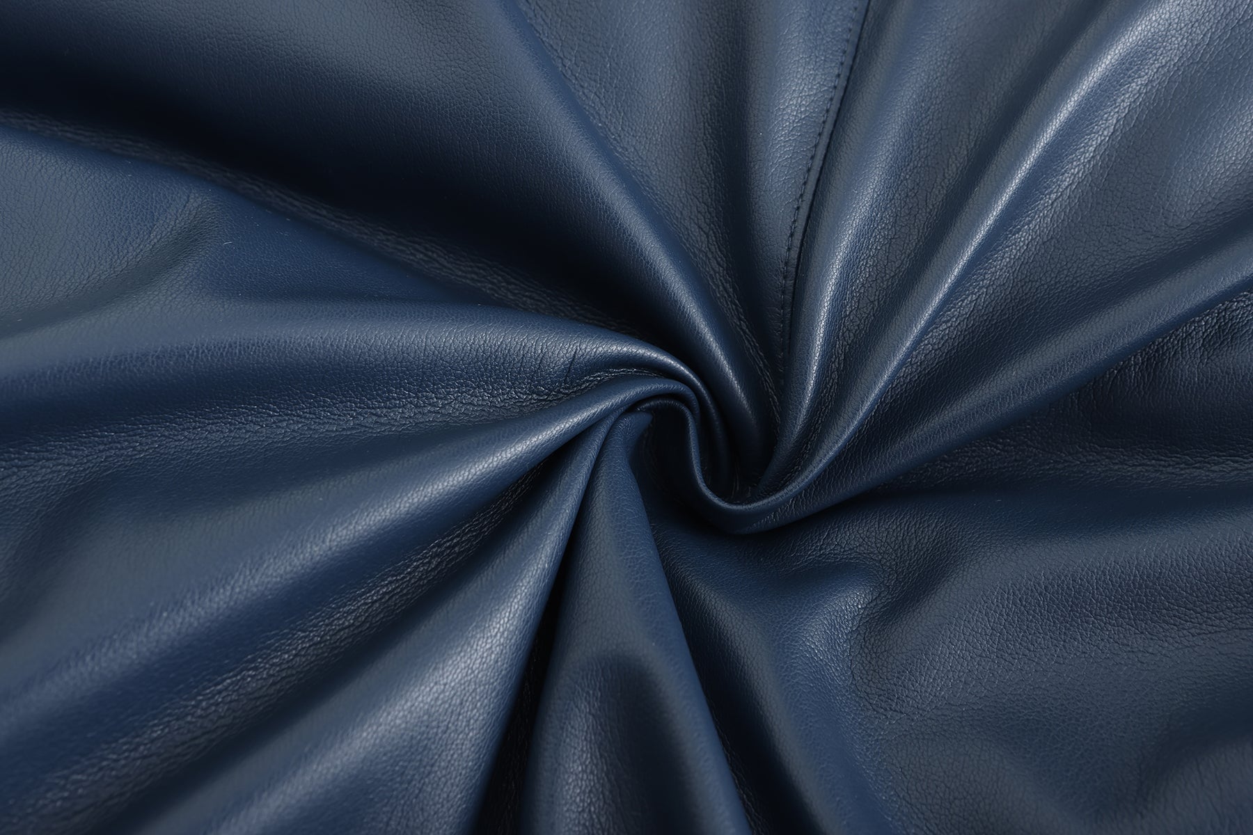 純素皮革泰迪羽絨外套 - 藍色