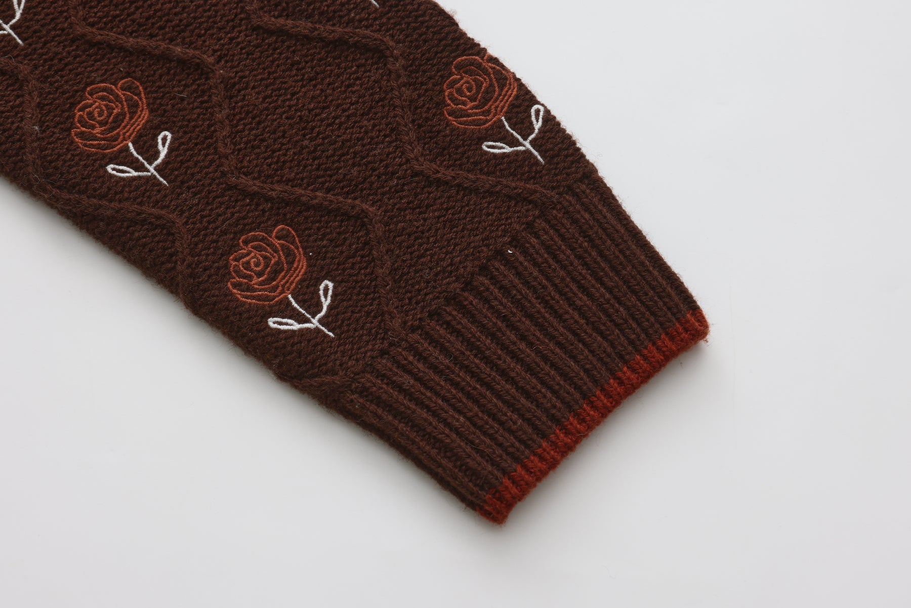 Rose Garden Knit Cardigan Brown