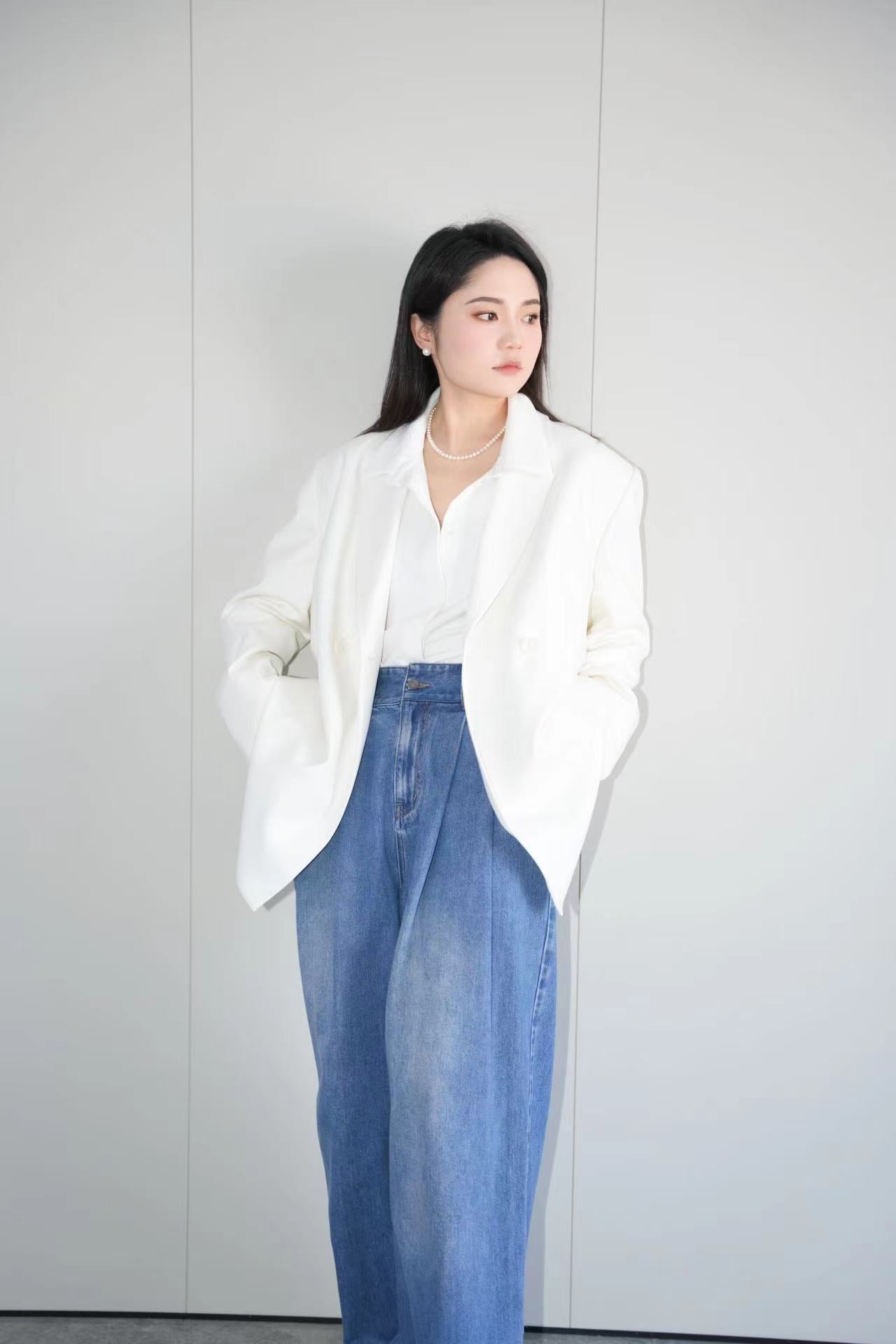 x ninido Versatile Modern Blazer - White