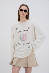 Solar Embrace Long sleeve Linen T-shirt x Ofelia Botella