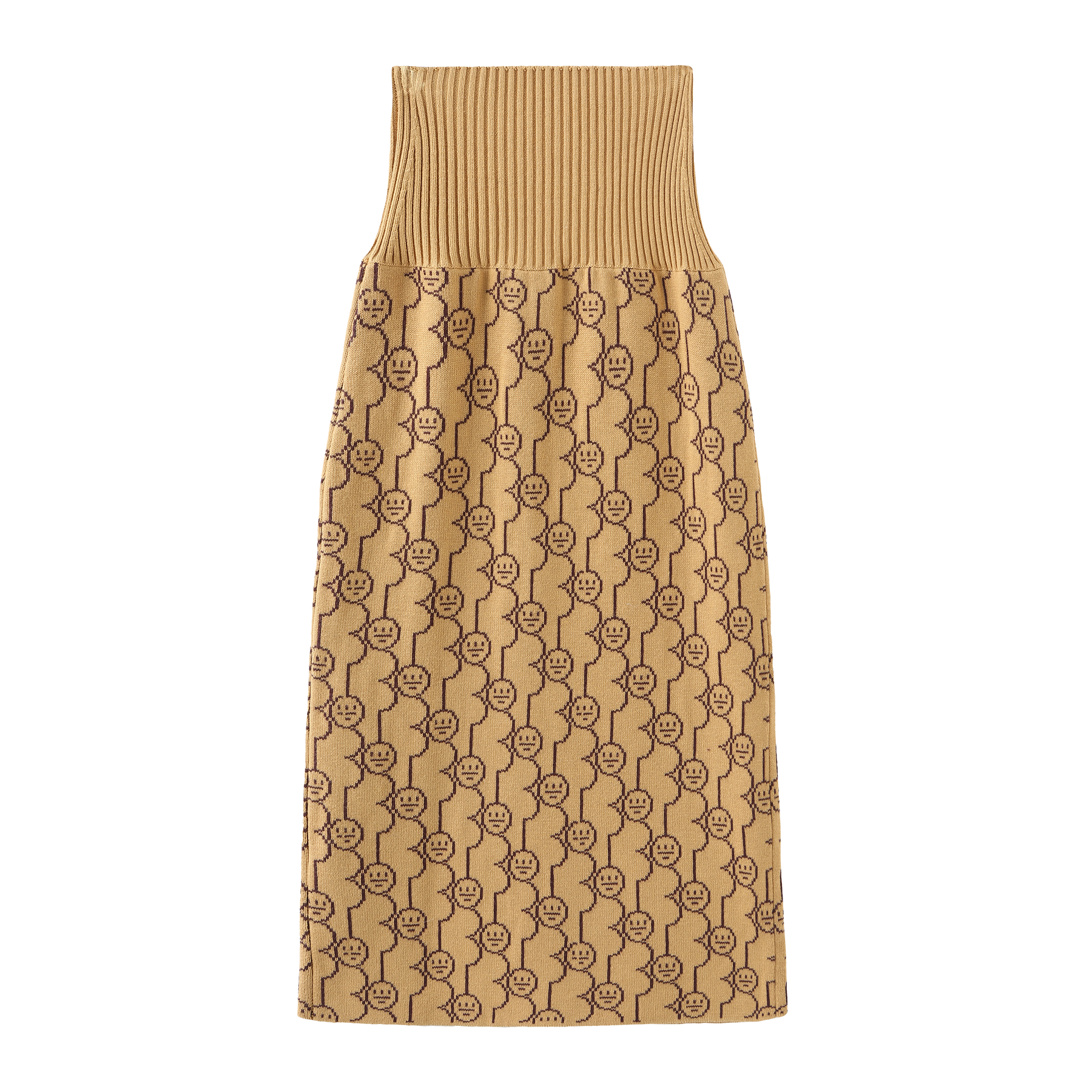 ICON Monogram Midi Skirt _ Curry