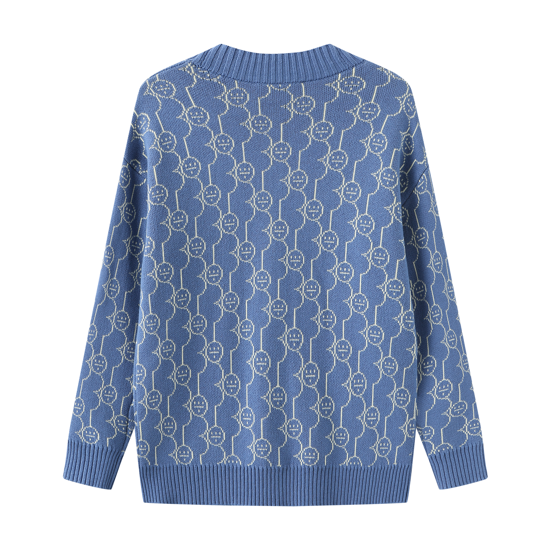 ICON Monogram Oversized Cardigan _ Blue