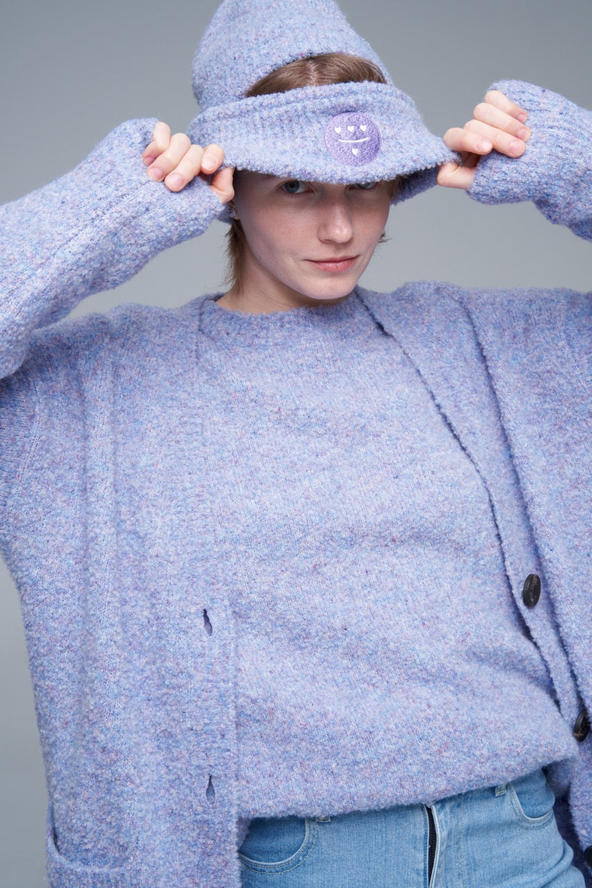 ICON 3Moji 2 in 1 Knit Hat_Purple