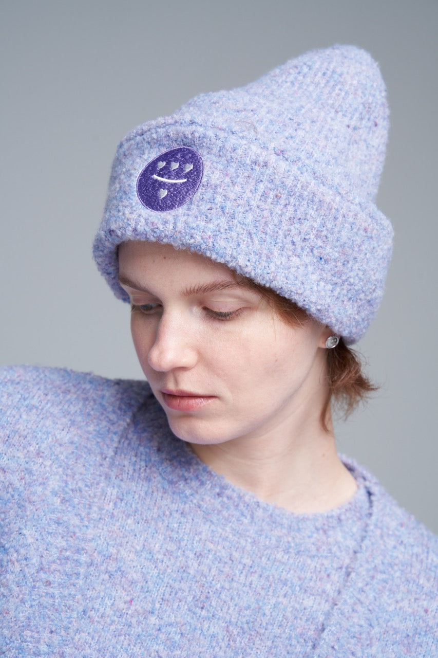ICON 3Moji 2 in 1 Knit Hat_Purple