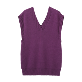 ICON V Neck Oversized Vest _ Purple