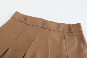 ICON 百褶裙 - 棕色