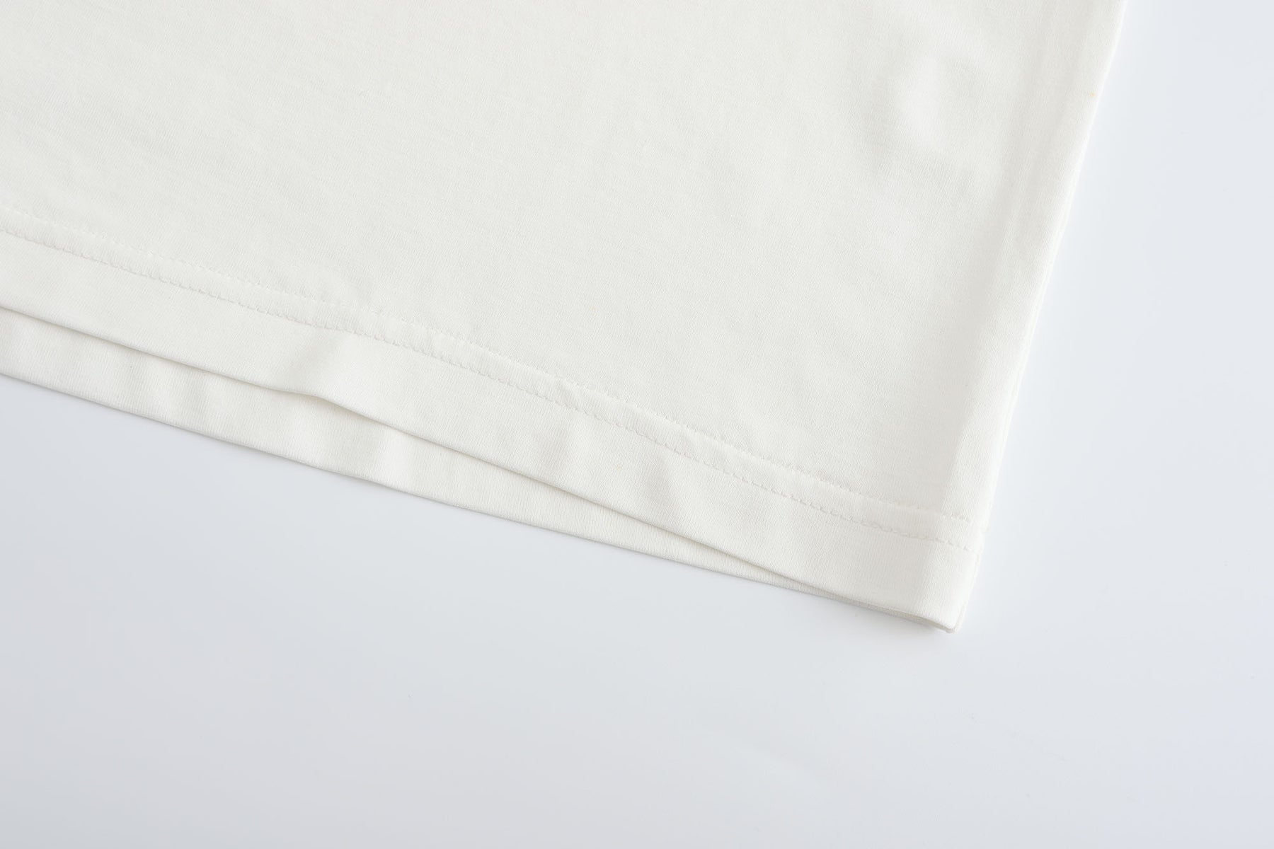 3 Emboridery Long Sleeve Tshirt - White