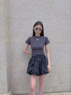 Angle Short sleeve Cropped T-shirt x Ofelia Botella