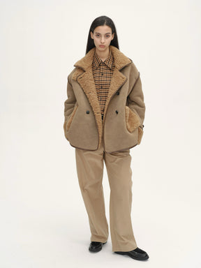 Suede Biker Teddy Jacket