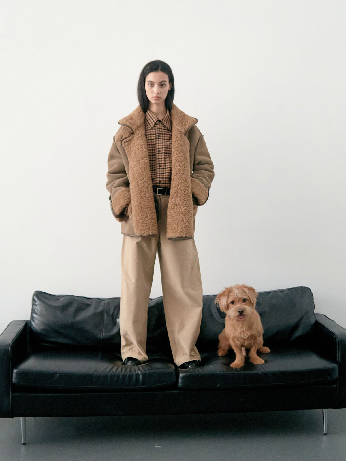 Suede Biker Teddy Jacket