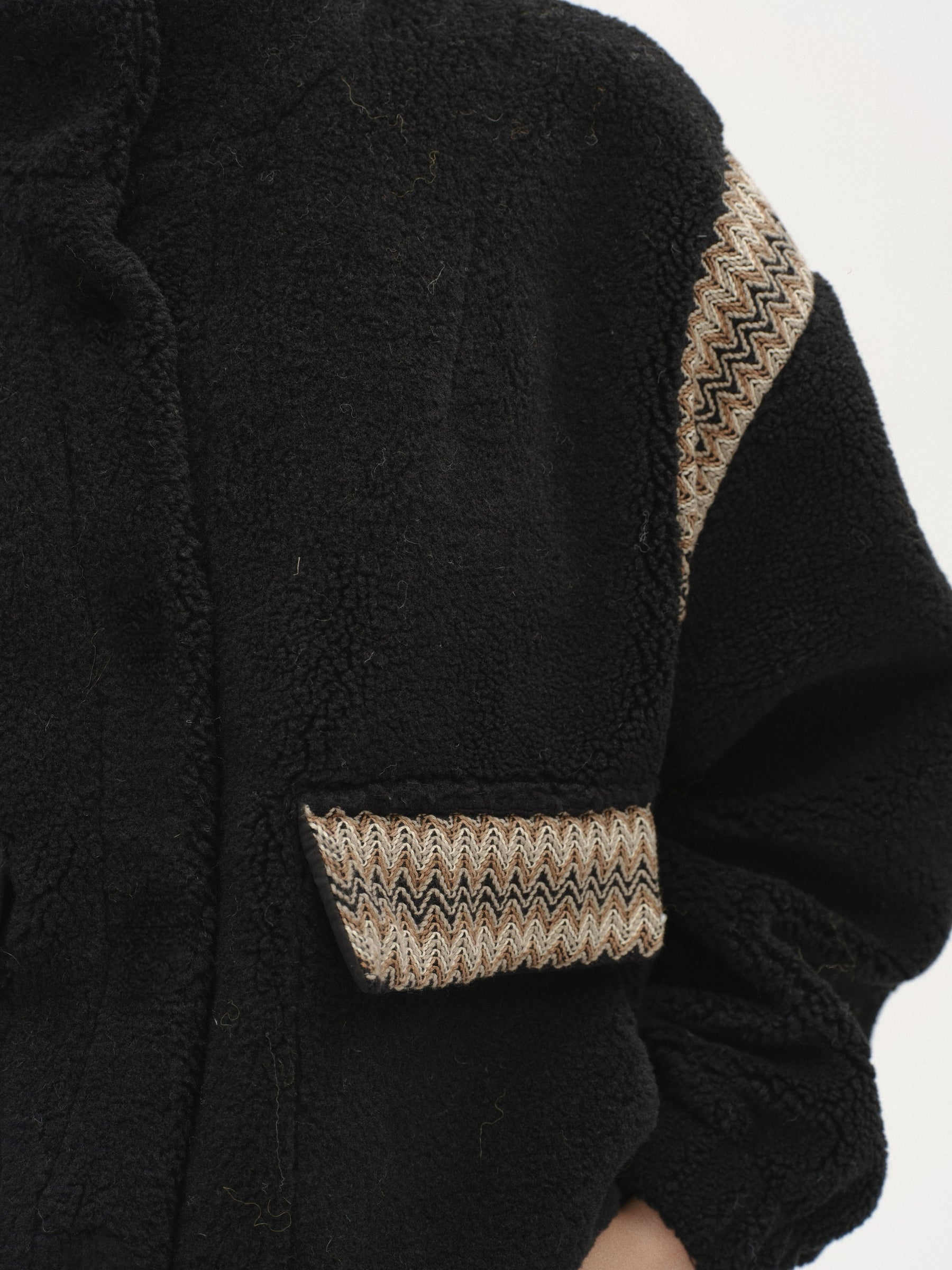 Twilight Woven Teddy Jacket - Black