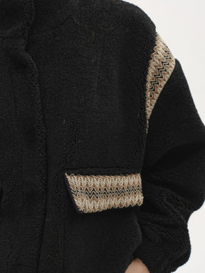 Twilight Woven Teddy Jacket - Black