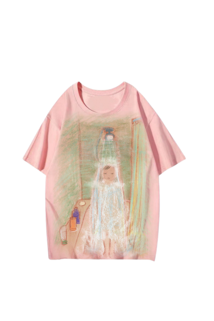 Baby T-shirt _ Pink  x Ellen He